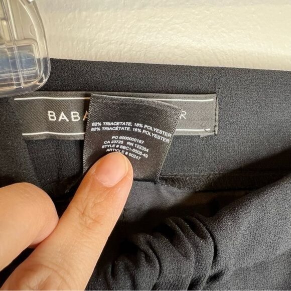 Babaton Black High Waisted Cropped Dress Pants, Size 4 - Picture 8 of 8